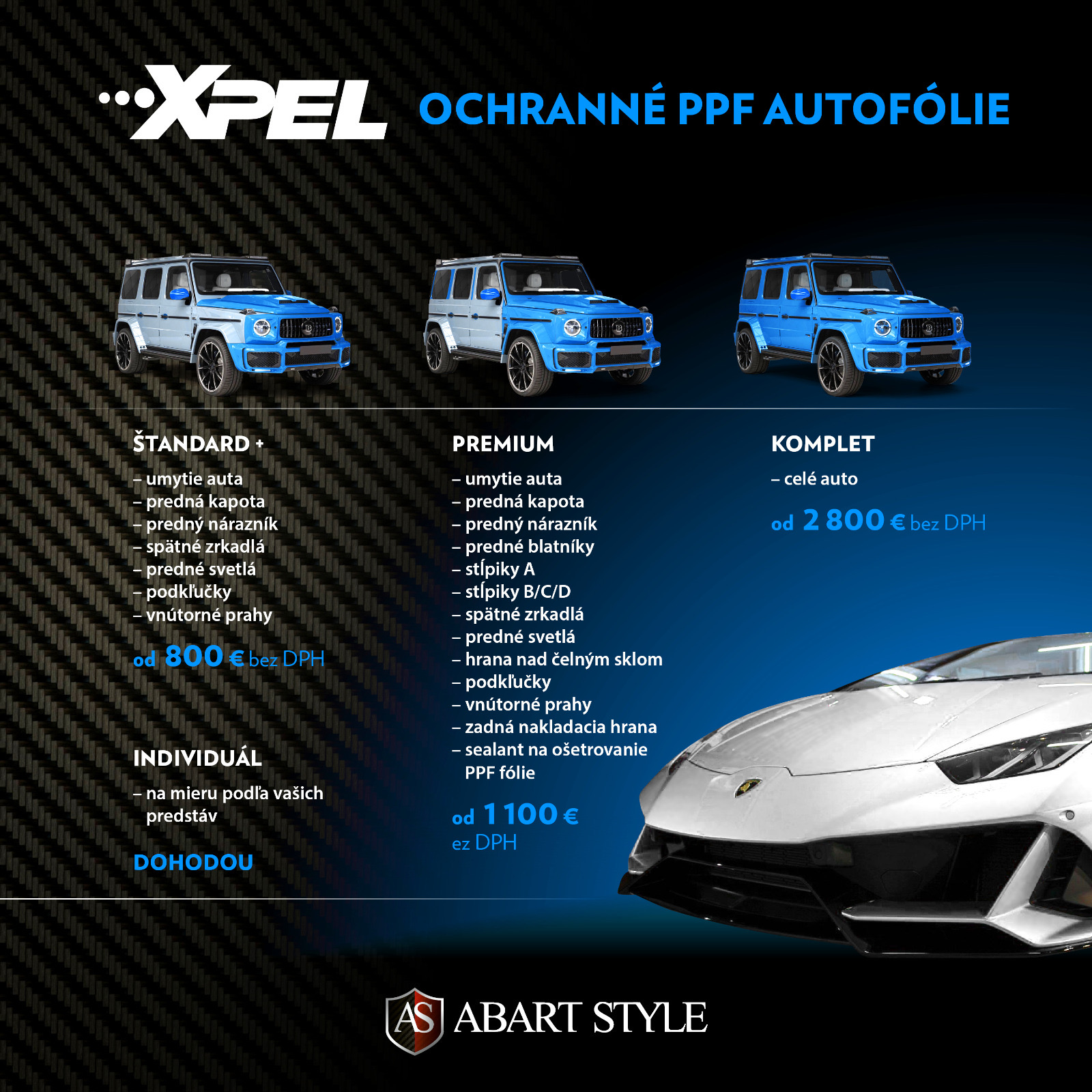 xpel cena ppf folie